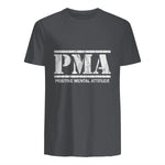 Attitude mentale positive. PMA in Charcoal - back view