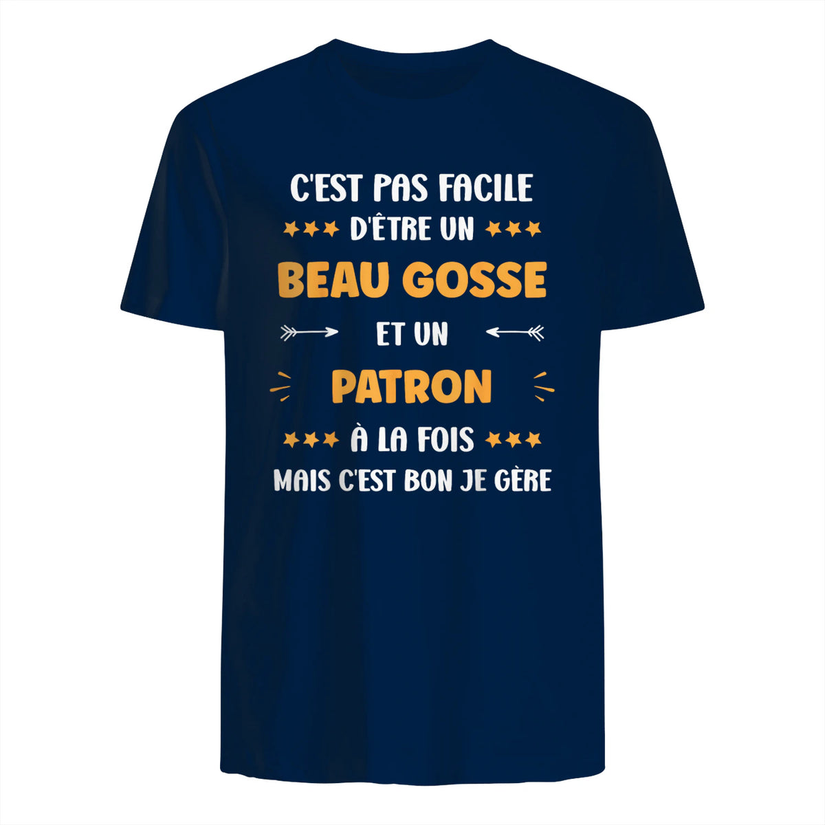 Départ Métier Super Patron Humour Beau Gosse Patron in Navy - back view