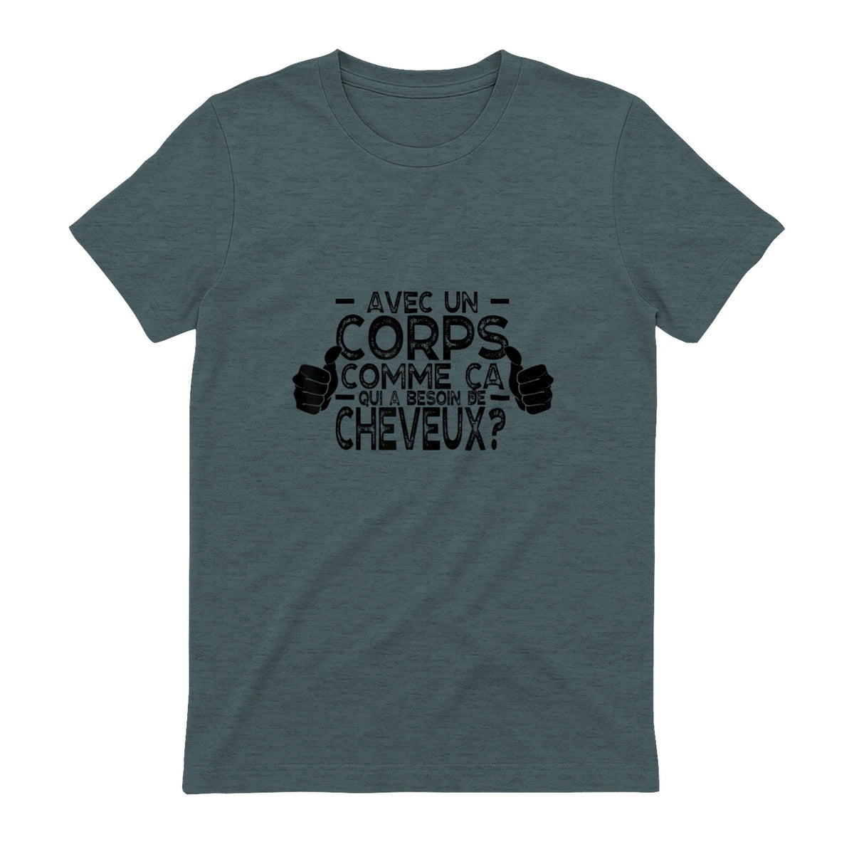 avec Un Corps comme ça, Qui a Besoin de Cheveux in Dark Heather - back view
