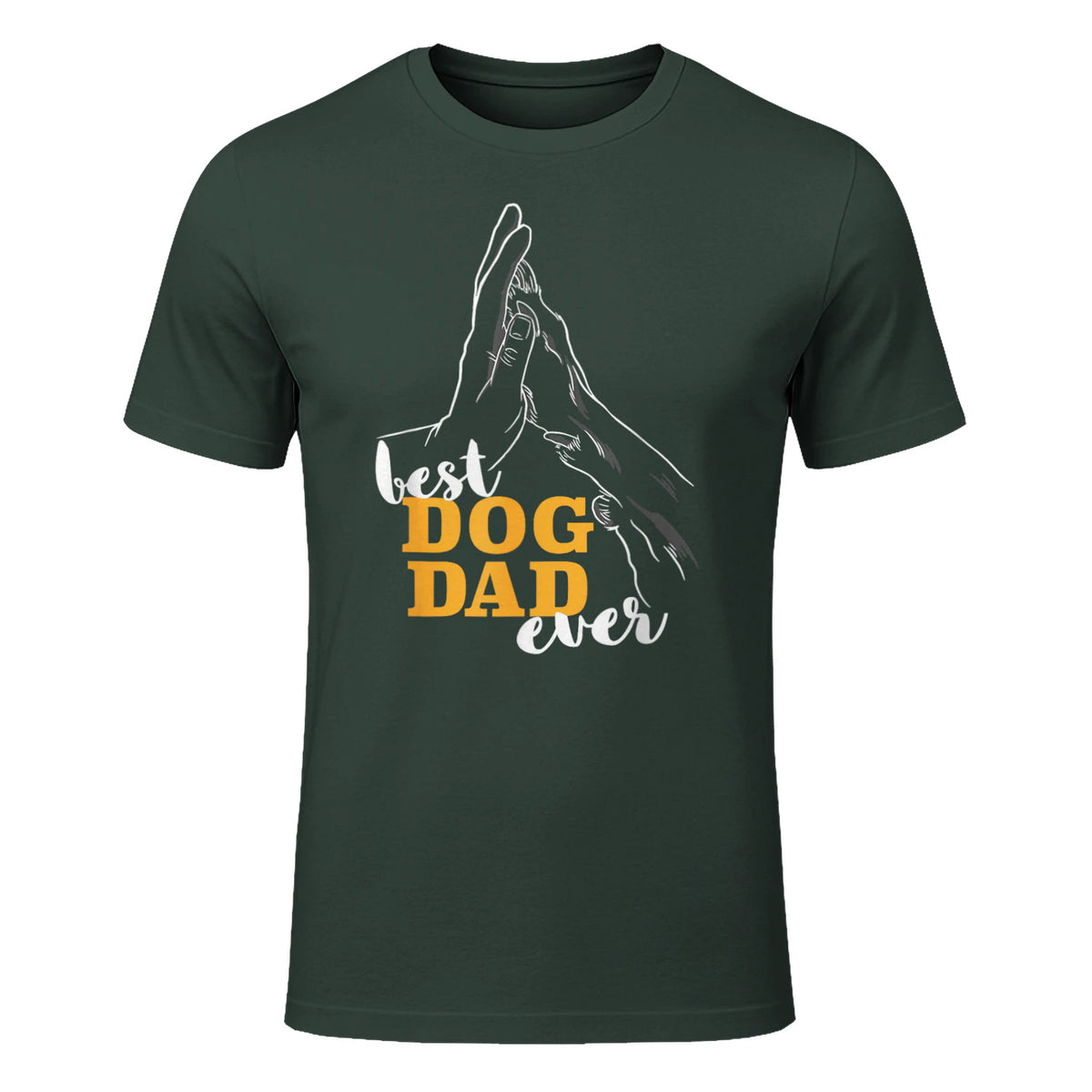 Best Dog Dad Ever Le meilleur papa chien du monde - Chiens in Forest Green - front view