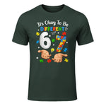 Six Seven Autism Awareness T-Shirt in Forest Green - front view