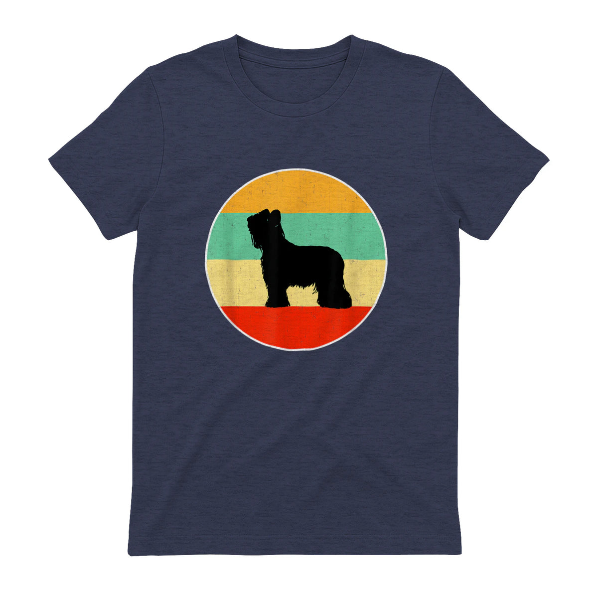 Chemise Briard, Maman chien Papa chien Love-r Gift in Heather Navy - back view