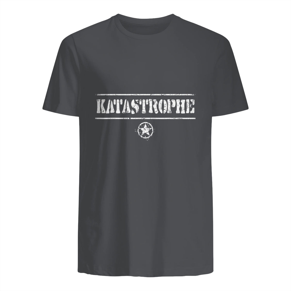 Katastrophe Alter, lustiger Spruch, USA Militär,Army in Charcoal - back view