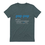 Pop Pop Gifts Grandpa Fathers Day in Dark Heather - back view
