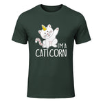 Chats Licorne I Chaton doux I Licorne I Chats in Forest Green - front view