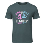 Gender Reveal Daddy dad in Dark Heather - front view