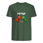 Dude Did You Eat The Last Unicorn Funny Dinosaur in Military Green - back view