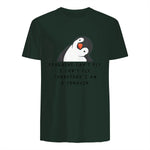 Funny Penguins T-shirt Woman Man Children Gift in Forest Green - back view