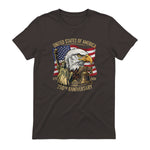 Anniversary Eagle Liberty Bell T-Shirt in Dark Chocolate - back view