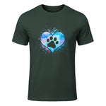 chien patte dans le coeur chien amoureux animal de compagnie in Forest Green - front view