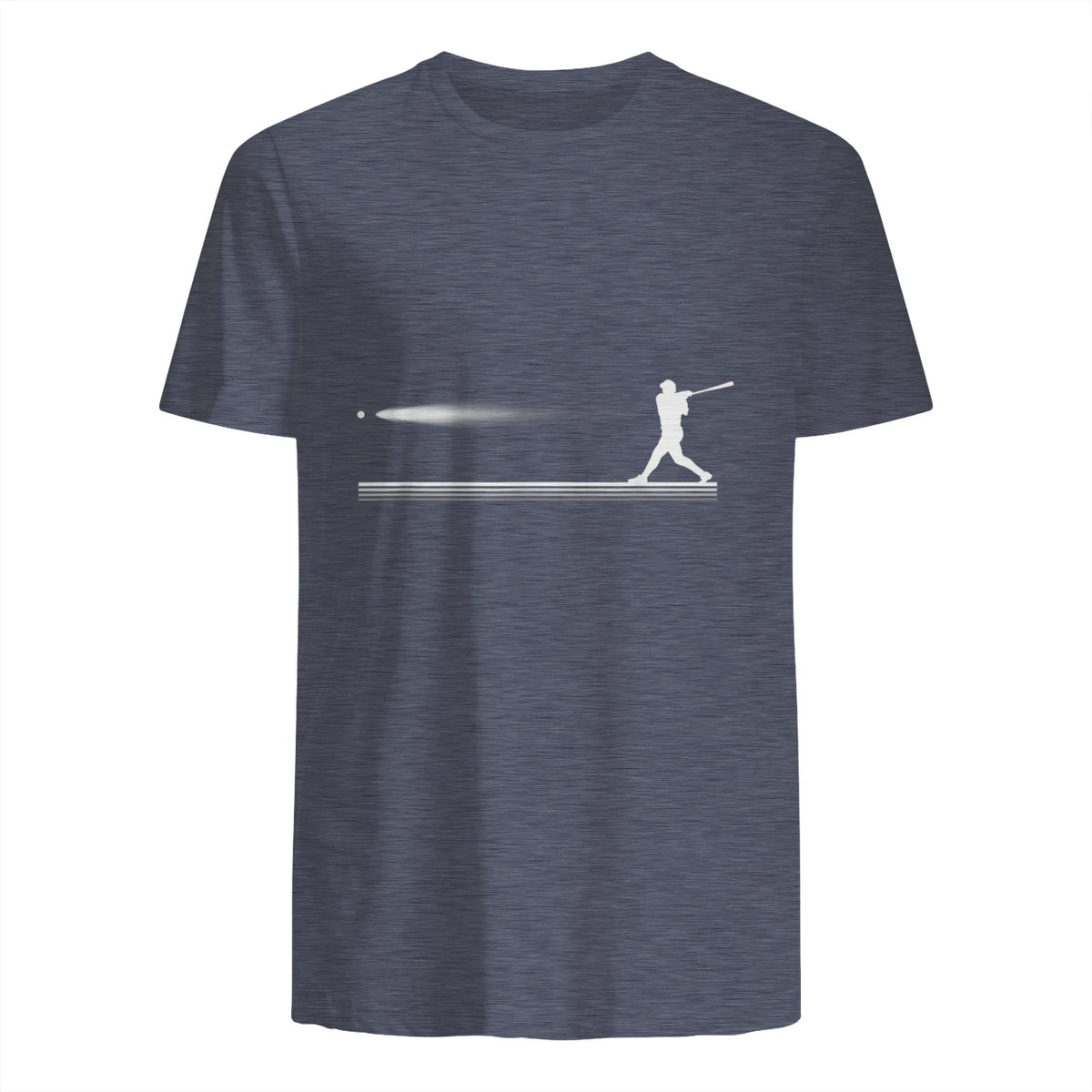 Baseball Apparel - Baseball T-Shirt in Heather Navy - back view