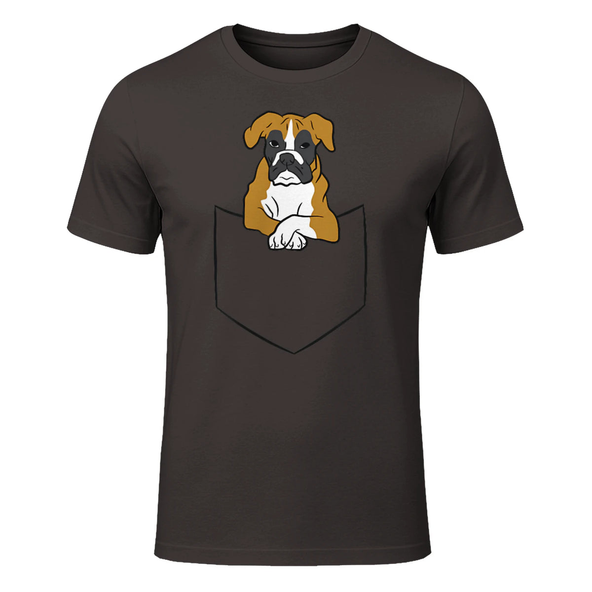 Chien Boxer dans la poche Chien Boxer in Dark Chocolate - front view