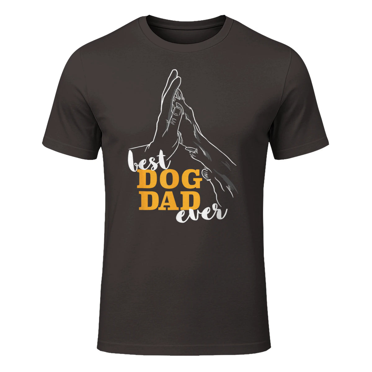 Best Dog Dad Ever Le meilleur papa chien du monde - Chiens in Dark Chocolate - front view