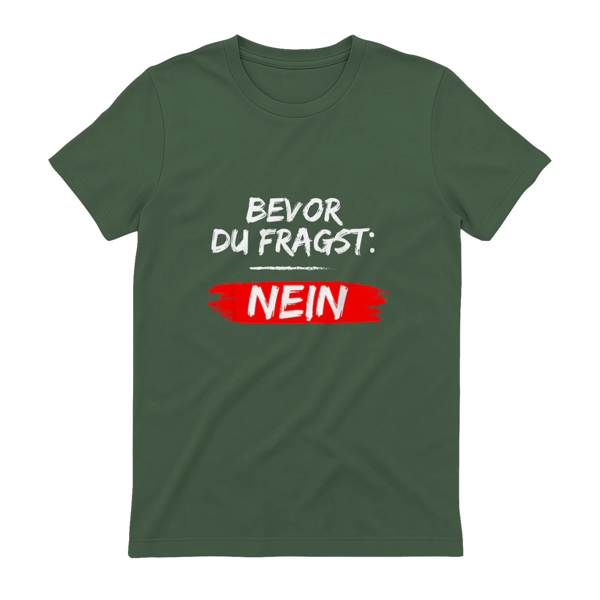GIGATEMP Herren Männer Sprüche Lustig Witzig Schwarz Halbarm Klein EU XS Regulär Casual Funny Slogan Vat in Military Green - back view