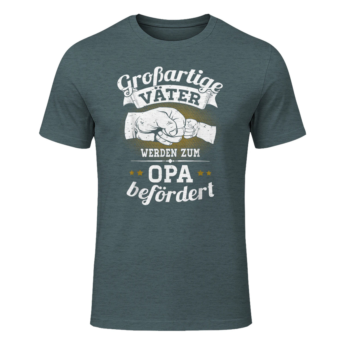 Großartige Väter werden zum Opa befördert Enkel Bester Papa in Dark Heather - front view