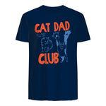 Cat Dad Club Life Is Better with Cats T-Shirt in Navy - back view
