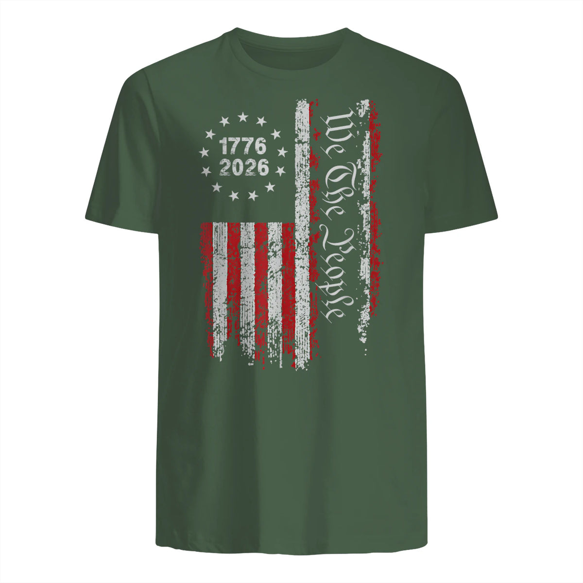 Independence Day Freedom T-Shirt in Military Green - back view