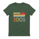 Vintage Nineteenth Birthday T-Shirt in Military Green - back view