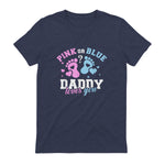 Gender Reveal Daddy dad in Heather Navy - back view