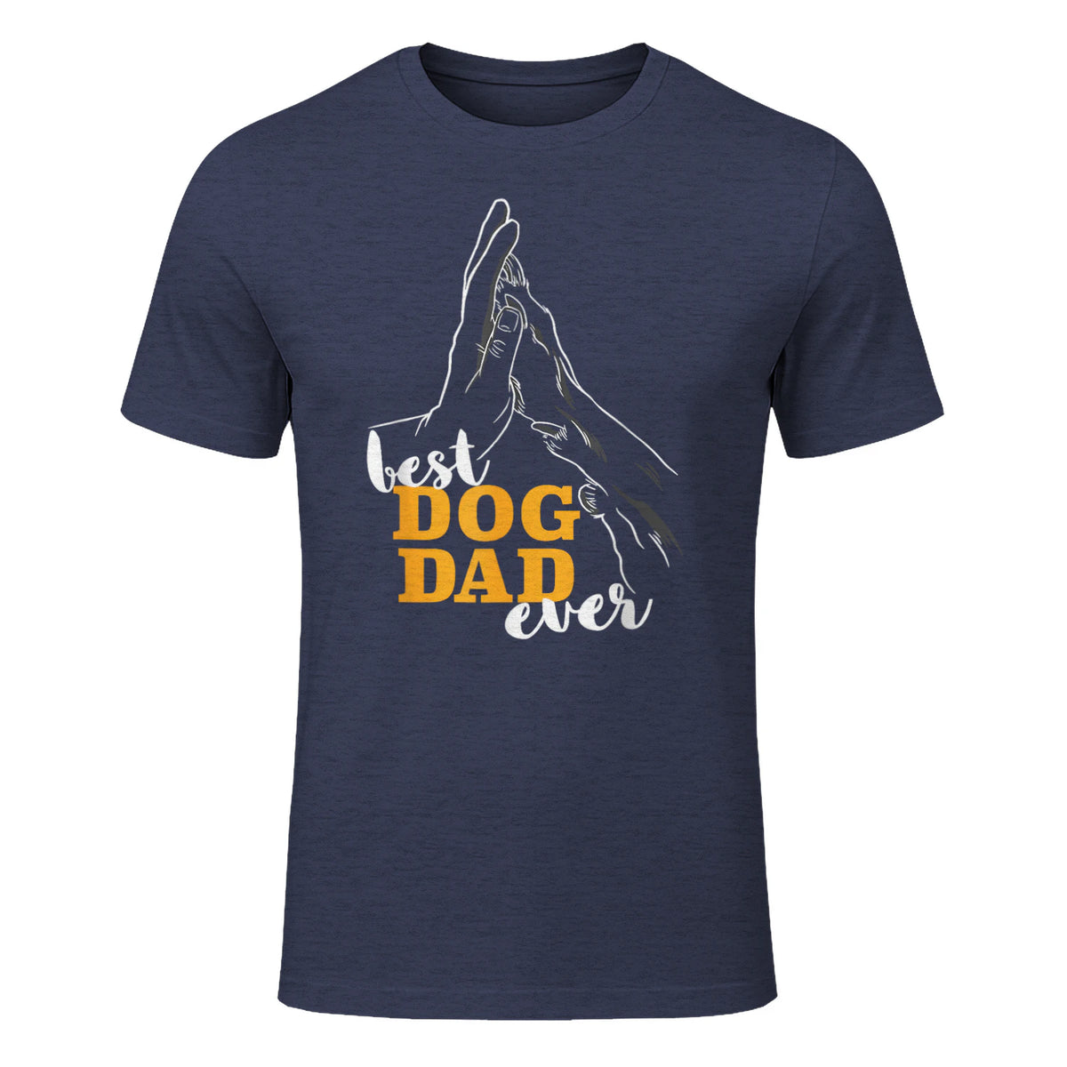 Best Dog Dad Ever Le meilleur papa chien du monde - Chiens in Heather Navy - front view