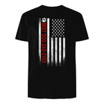 Best Dog Dad Ever American Flag Gift for Best Father in Black - back view
