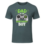 Dad of The Birthday Boy Matching Video Gamer Birthday Party in Dark Heather - front view