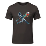 Baseball Player Drip T-Shirt in Dark Chocolate - front view