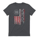 Independence Day Freedom T-Shirt in Charcoal - back view
