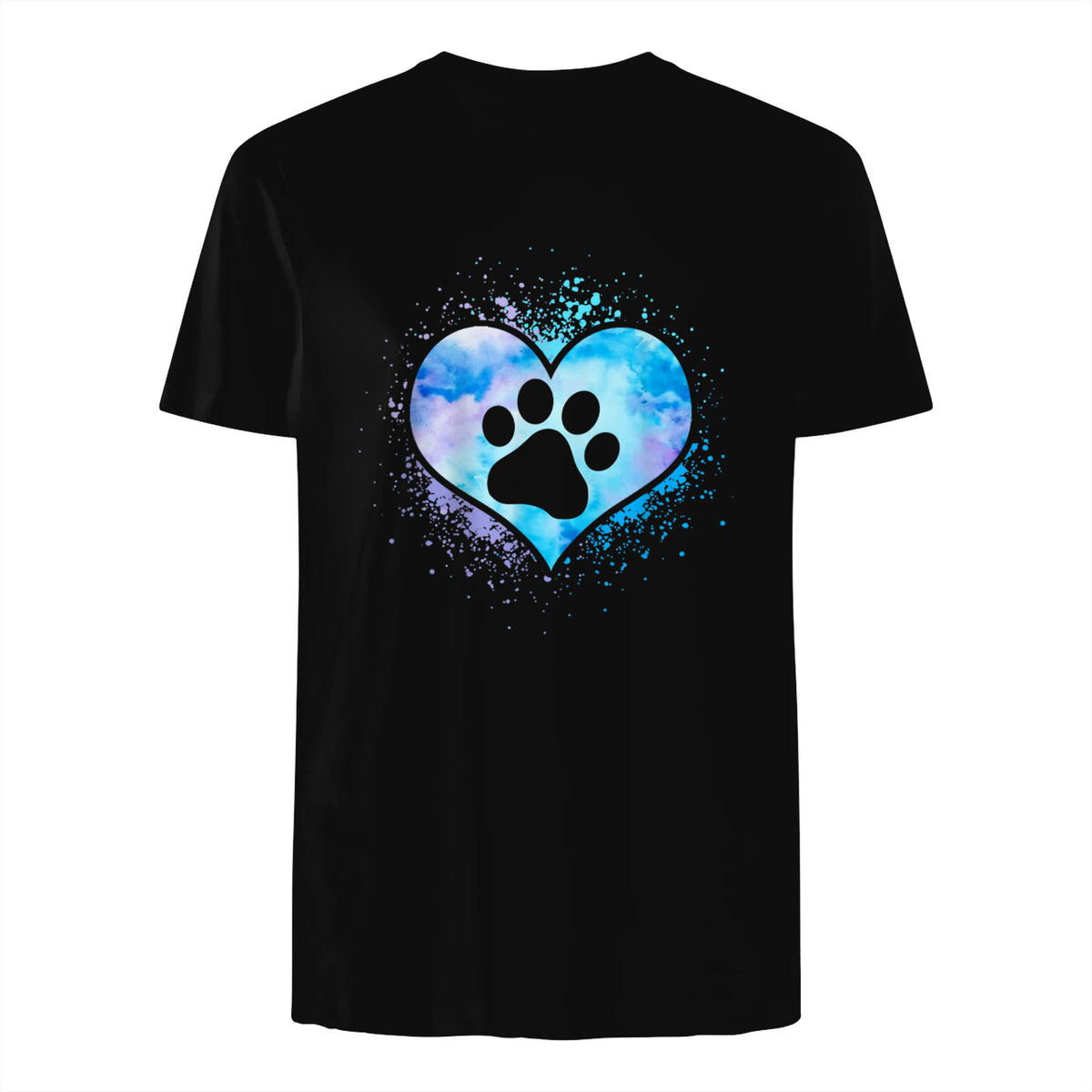 chien patte dans le coeur chien amoureux animal de compagnie in Black - back view