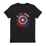 Autism is My Superpower Autism Awareness Autistic for Boys in Black - back view