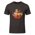 Kawaii Cute Anime Sloth Otaku Japanese Ramen Noodles in Dark Chocolate - front view