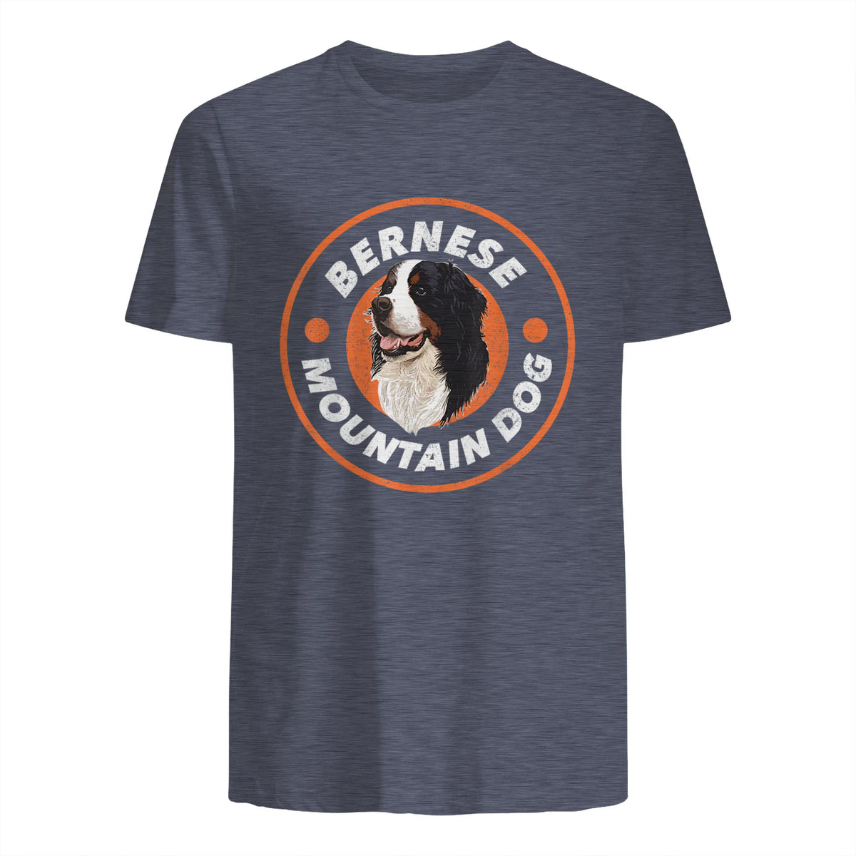 Bouvier bernois Love - Rétro amoureux des chiens in Heather Navy - back view