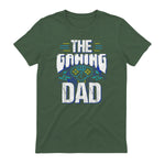 Gamer Zocker Games Pc - Best Gaming Dad Ever T-Shirt in Military Green - back view