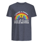 I Made A Poopy Funny Inappropriate Vacation Swap Adult T-Shirt in Heather Navy - back view