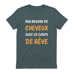 Calvitie Humour Papa Chauve in Dark Heather - back view