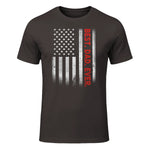 Best Dad Ever With US American Flag Gift For Father's Day in Dark Chocolate - front view