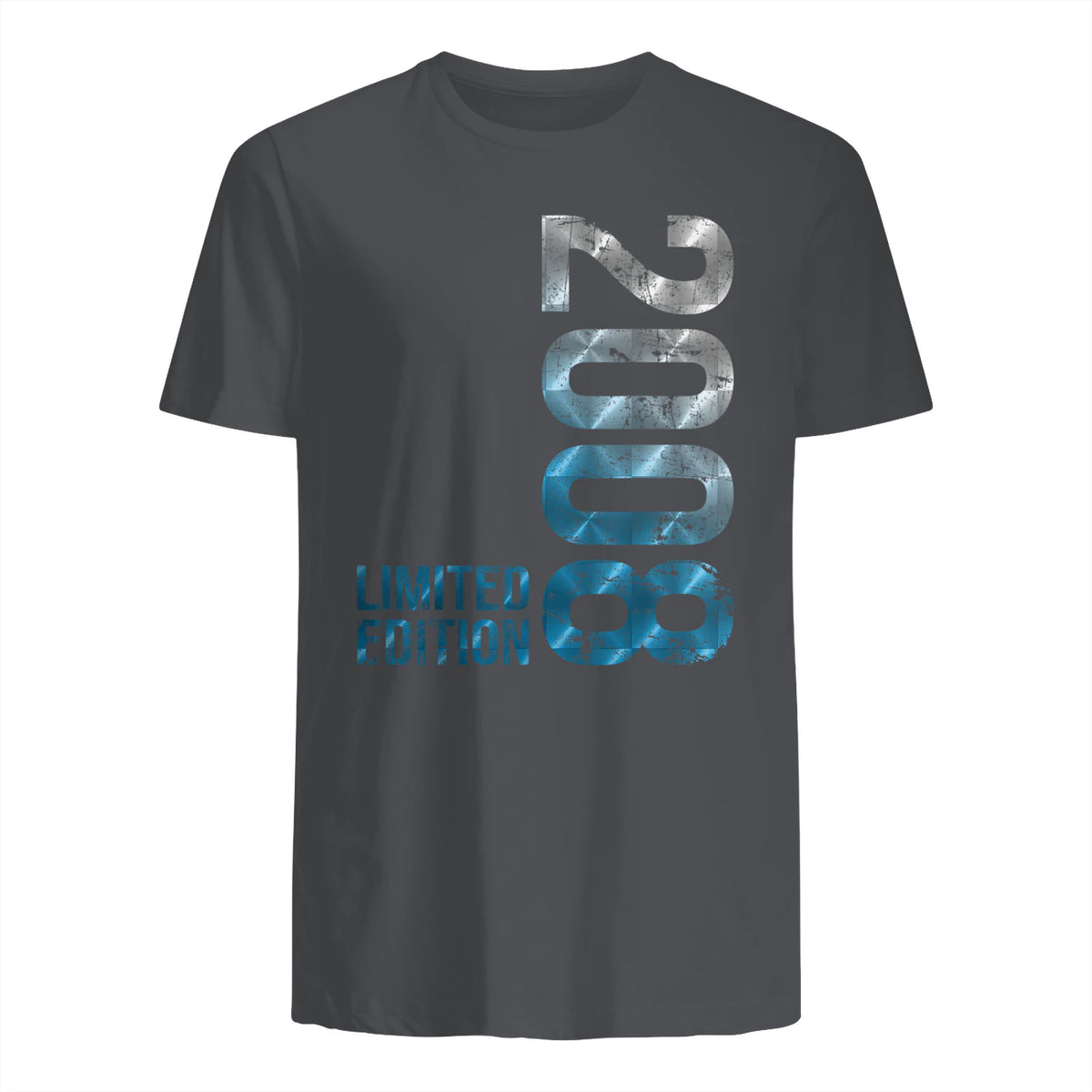 Vintage Eighteenth Birthday Gift T-Shirt in Charcoal - back view