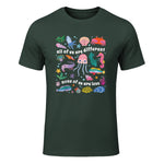 All of Us are Different None of Us are Less Autism Awareness in Forest Green - front view