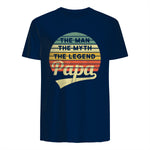Vatertag Retro - The Man The Myth The Legend Papa in Navy - back view