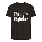 The Dogfather T-Shirt Dad Fathers Day Gift Dog Lover in Dark Chocolate - back view