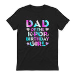 K-Pop Girl Dad T-Shirt in Black - back view