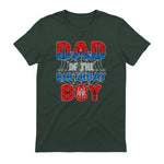 Birthday Boy Dad Spider Web T-Shirt in Forest Green - back view