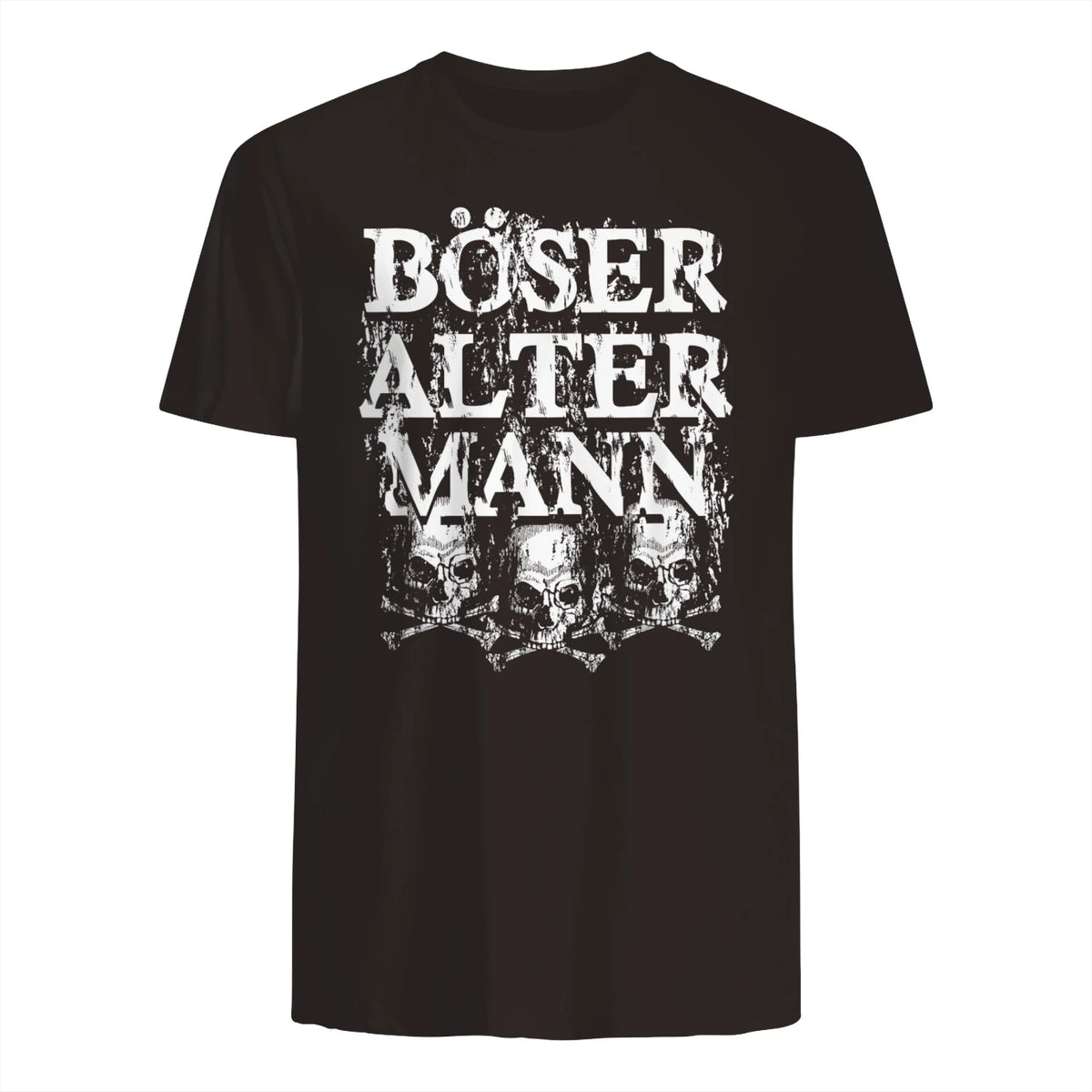 Opa & Großvater Männer Geschenke Vintage Totenkopf Schwarz, S Herren, Halbarm, in Dark Chocolate - back view