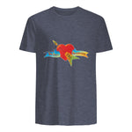 Tom Petty and The Heartbreakers Classic Logo T-Shirt in Heather Navy - back view