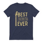 Best Dad Ever Guitar Chord T-Shirt in Heather Navy - back view
