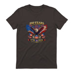 American Independence Day Anniversary T-Shirt in Dark Chocolate - back view
