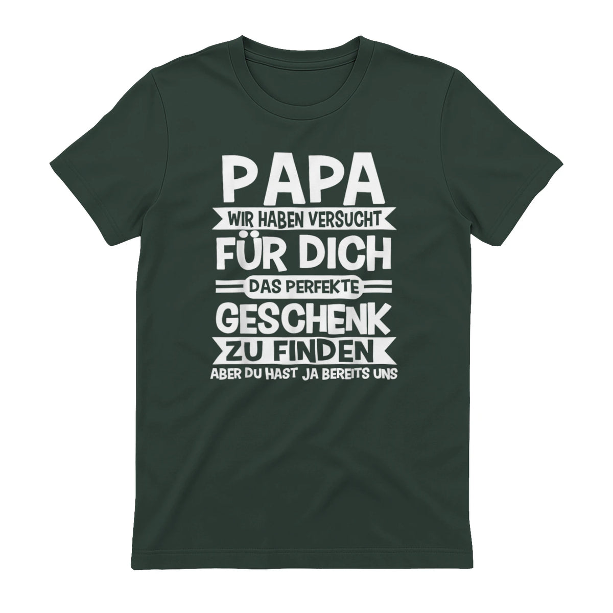 Papa und Vater Motiv, Lustiger Spruch, Herren Vatertag Halbarm T-Shirt in Forest Green - back view