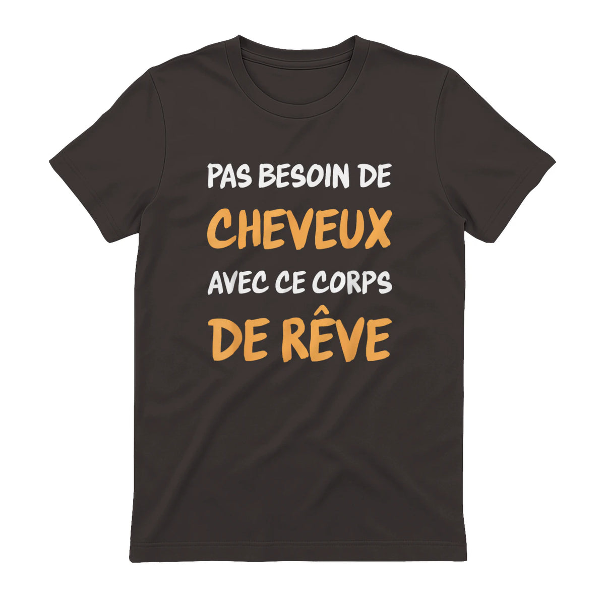 Calvitie Humour Papa Chauve in Dark Chocolate - back view