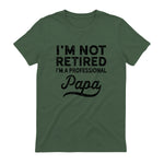 I'm Not Retired A Professional Papa in Military Green - back view