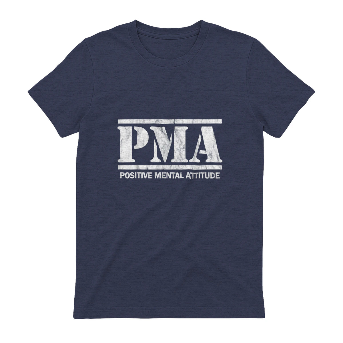 Attitude mentale positive. PMA in Heather Navy - back view